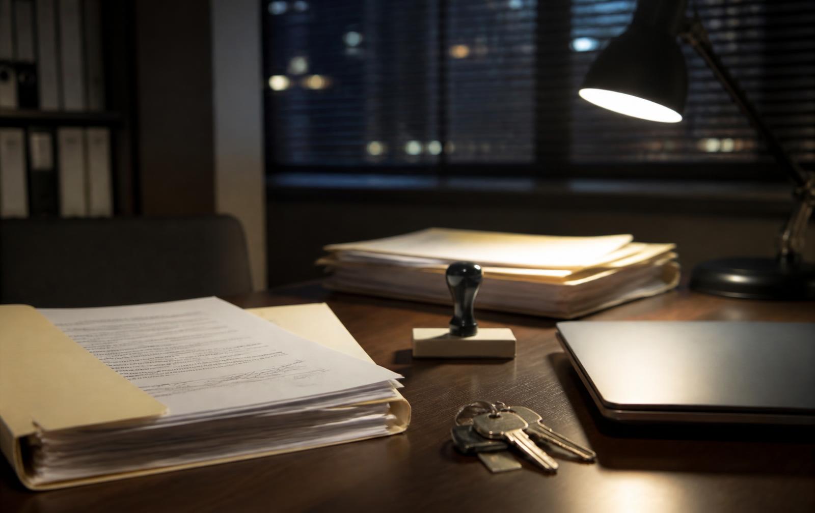 Signed approvals on a management desk